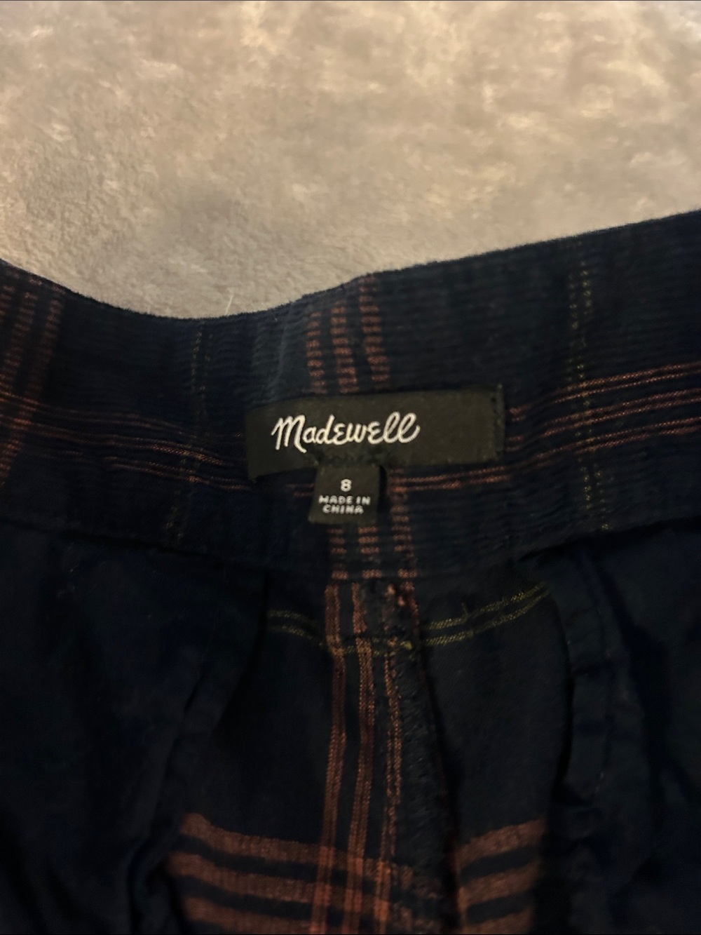 Madewell corduroy pleated wide-leg pants in windowpane - Picture 4 of 6